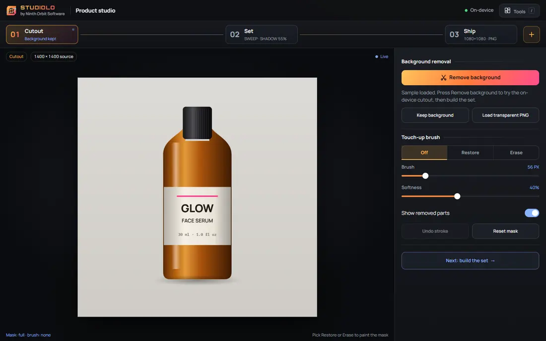The product photo studio